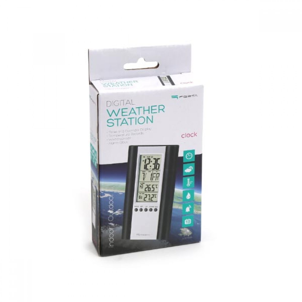 FIESTA ψηφιακό θερμόμετρο εσωτερικού/εξωτερικού χώρου μαύρο FSTT04B